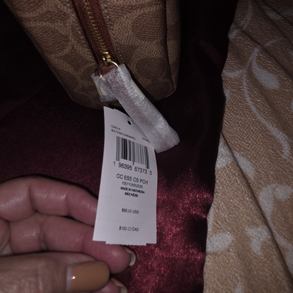 Coach Brown Signature Wristlet - Picture 2 of 6